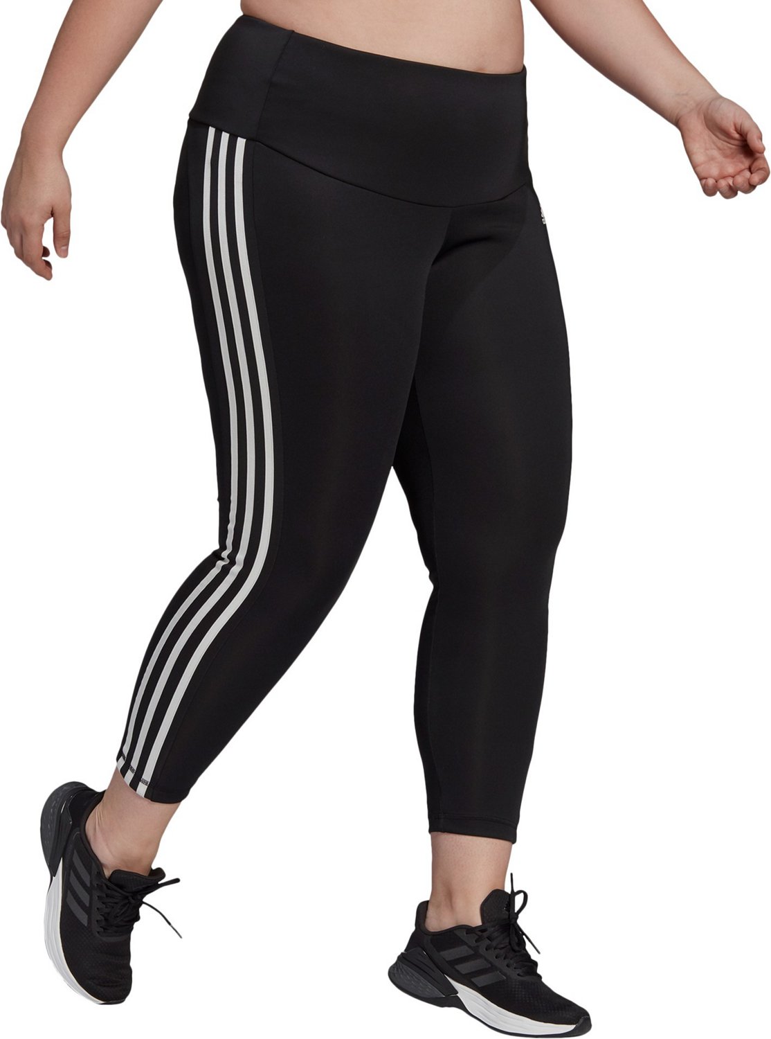 adidas Women's 3 Stripes 7/8-Length Plus Size Tights - view number 6