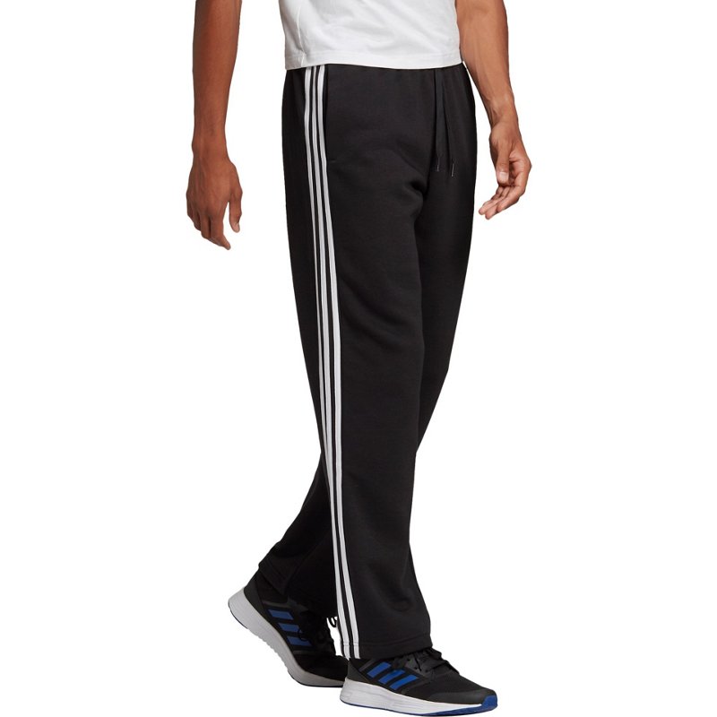 adidas Men's Essentials Open Hem Pants Black, Medium - Men's Athletic Fleece at Academy Sports product image