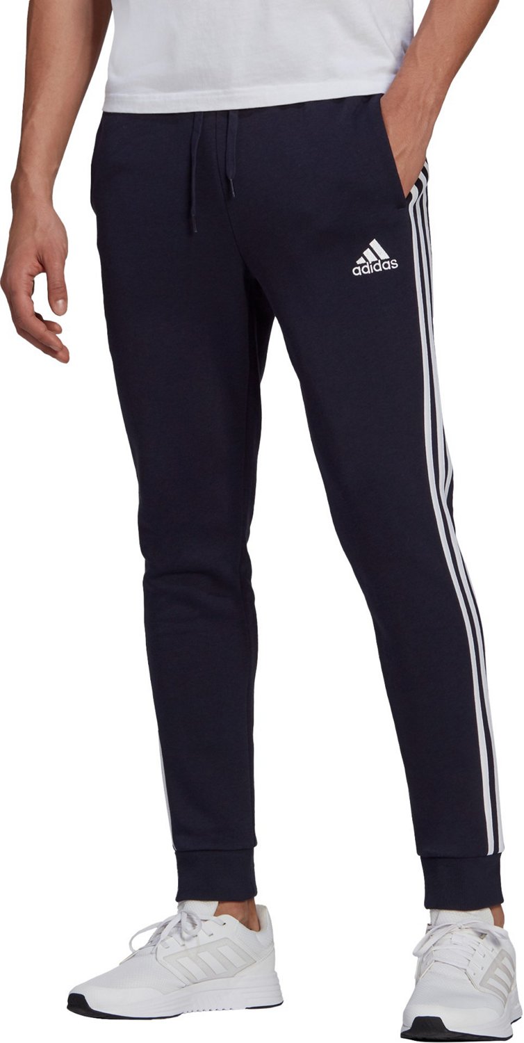 Adidas Men 3S Fleece TC Pants Black Tapered Jogger Casual Sweat