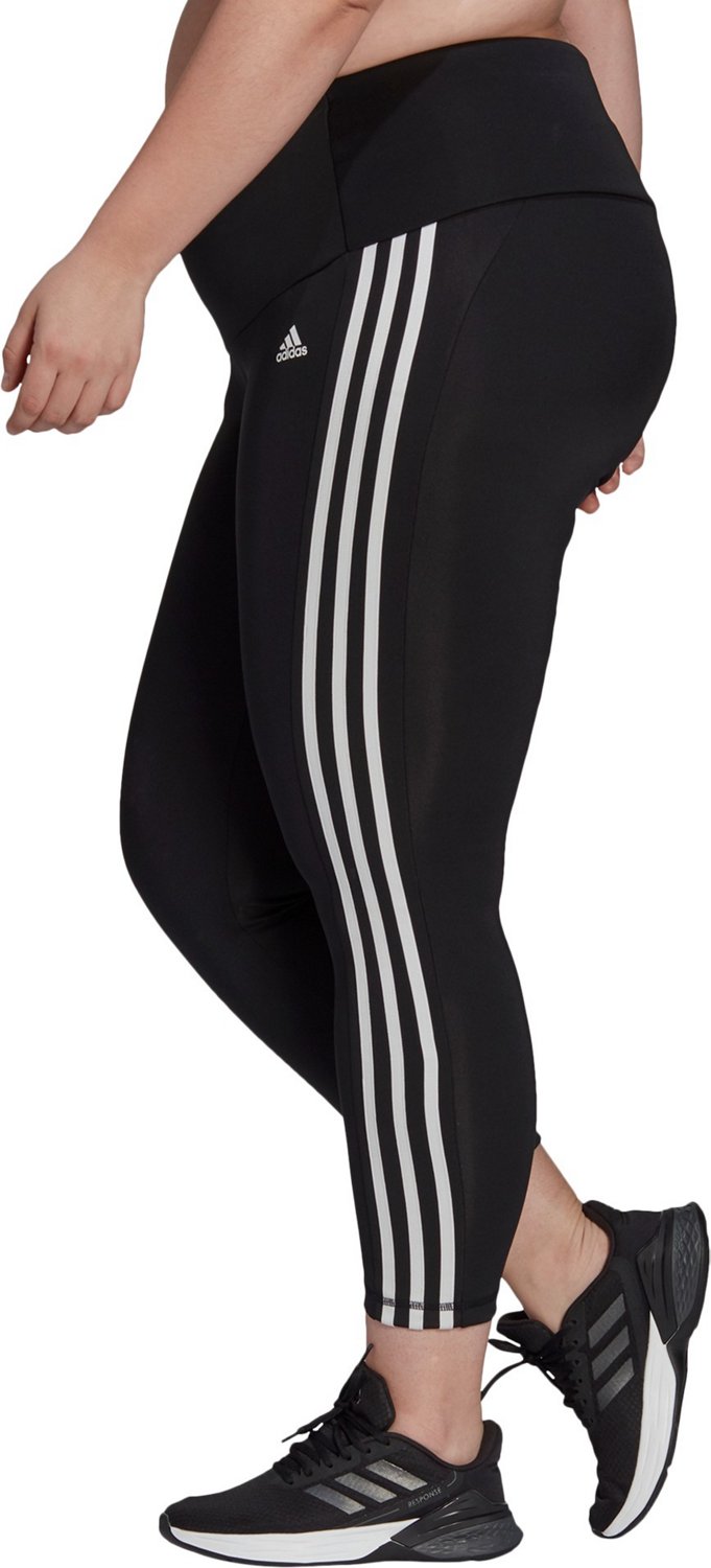 adidas Women's 3 Stripes 7/8-Length Plus Size Tights - view number 3