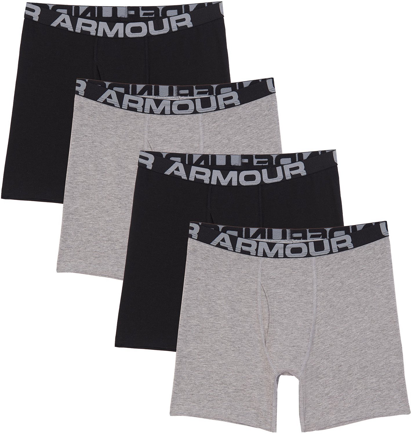 Under Armour Boys' Core Cotton Boxer Briefs 4-Pack - view number 2