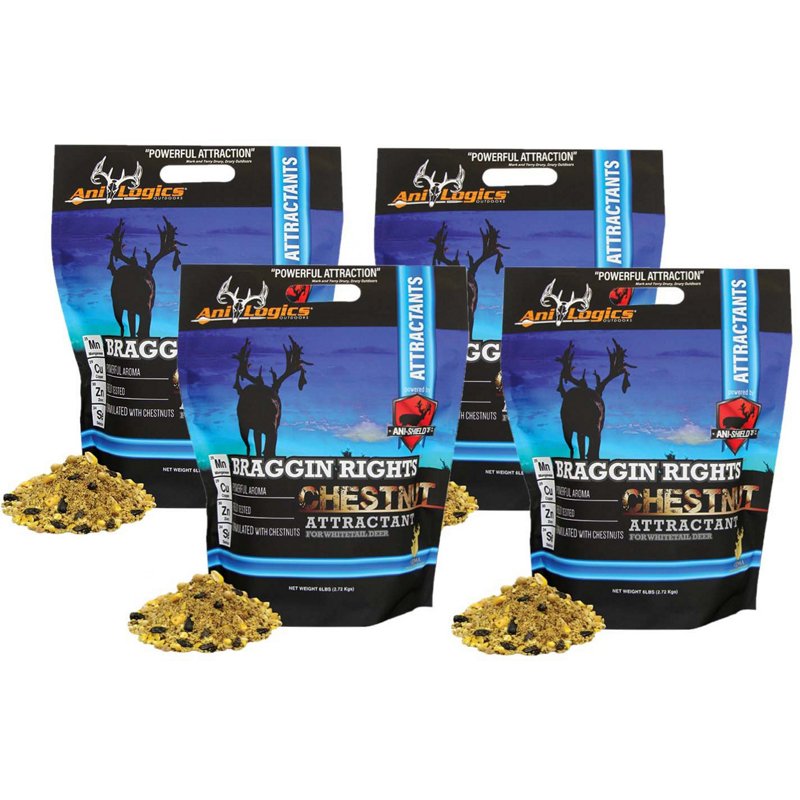 Ani-Logics Braggin Rights Chestnut 6 lb Deer Attractant 4-Pack - Game Feed And Supplmnts at Academy Sports