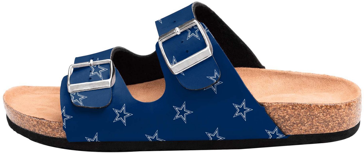 Women's Dallas Cowboys Cuce Nude Slip-On Sandals