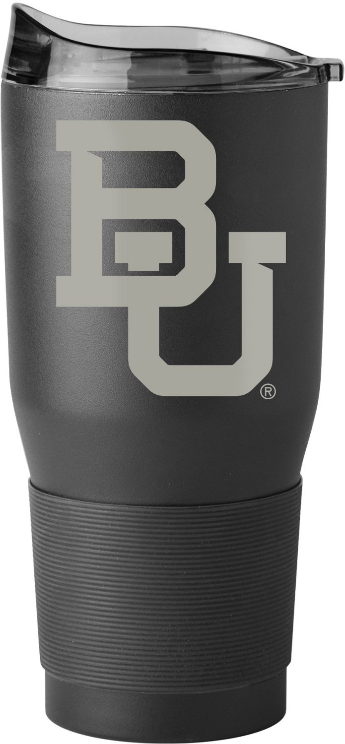Logo Baylor University 30 oz Gunmetal Black Powder Coat Tumbler Academy
