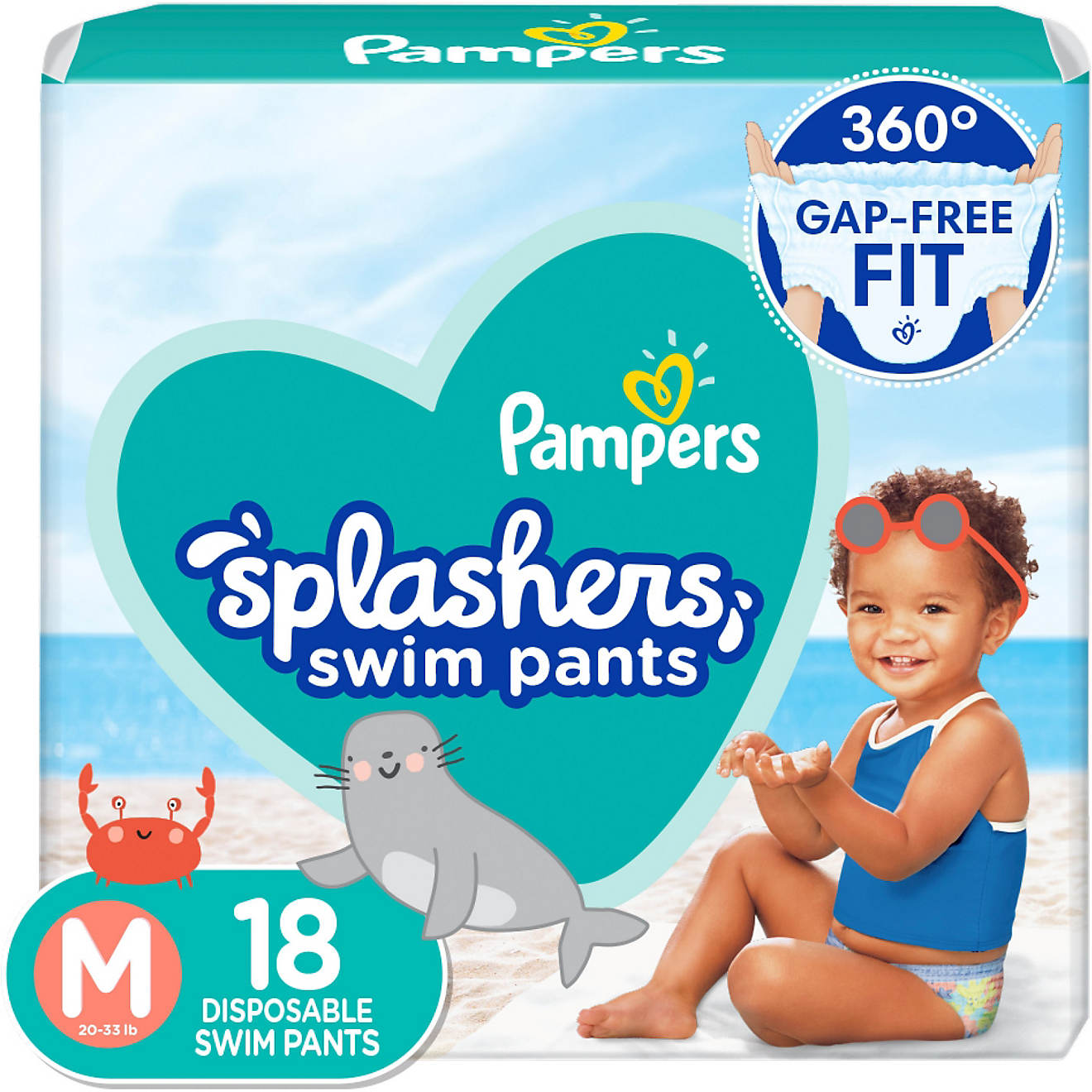Pampers Infants' Splashers Jumbo Swim Diapers 18-Pack                                                                            - view number 1