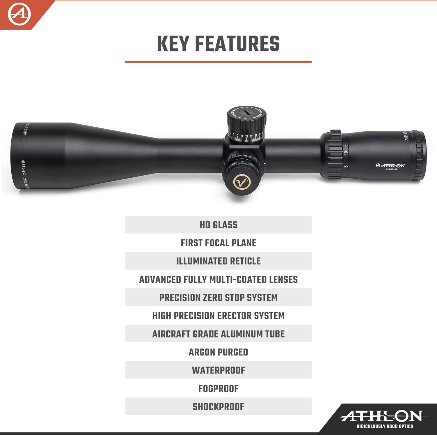 Athlon Optics Ares 15-45x65 UHD Straight Angle Scope - view number 3
