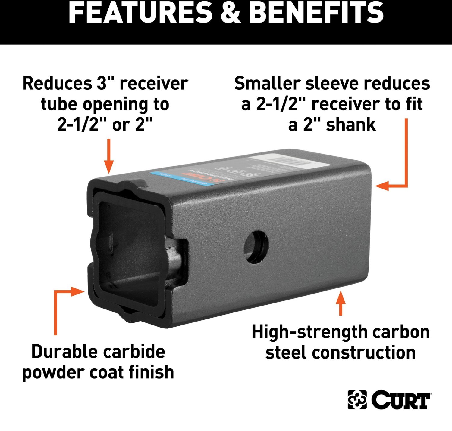 CURT Ball Mount Reducer Sleeve Set - view number 3