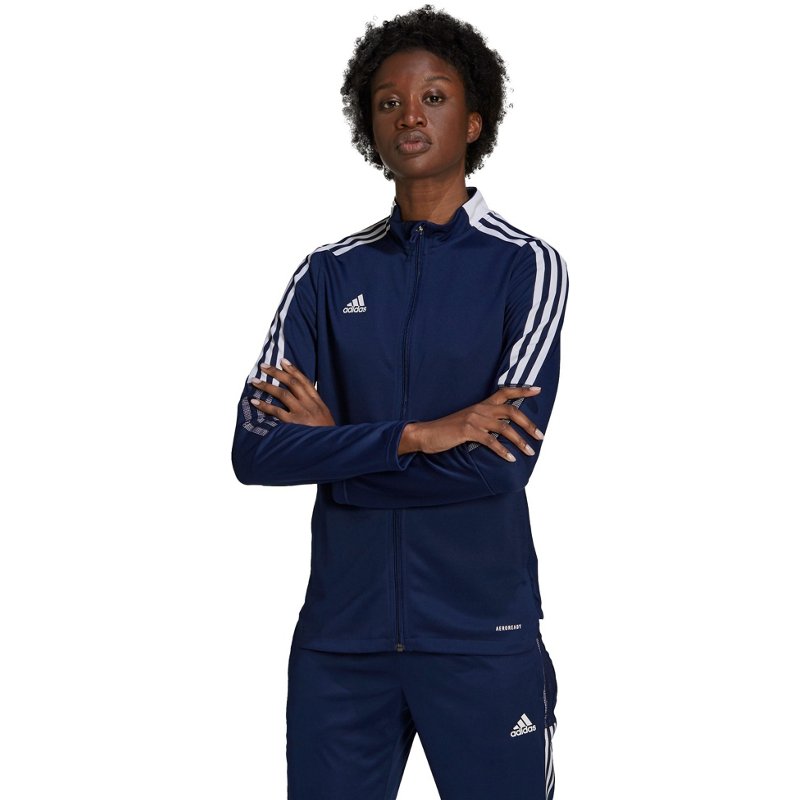 Adidas Women's Tiro21 Track Jacket Navy Blue, Large - Women's Athletic Jackets at Academy Sports product image