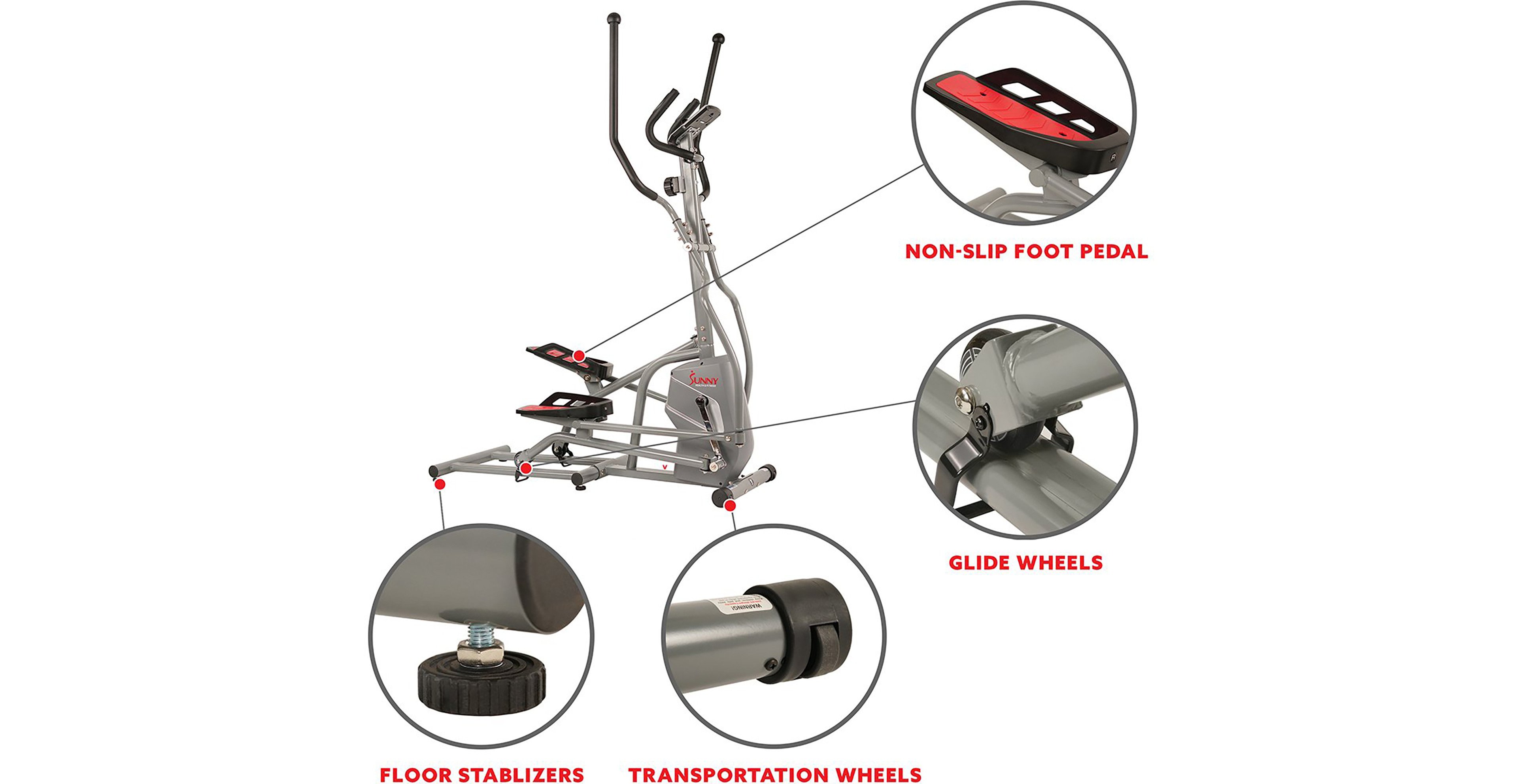 Sunny Health & Fitness Magnetic Elliptical Trainer