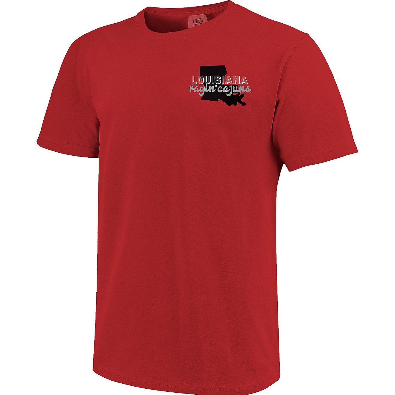 Image One Women's University of Louisiana at Lafayette Comfort Color All Type State Short Sleeve T-shirt                         - view number 3