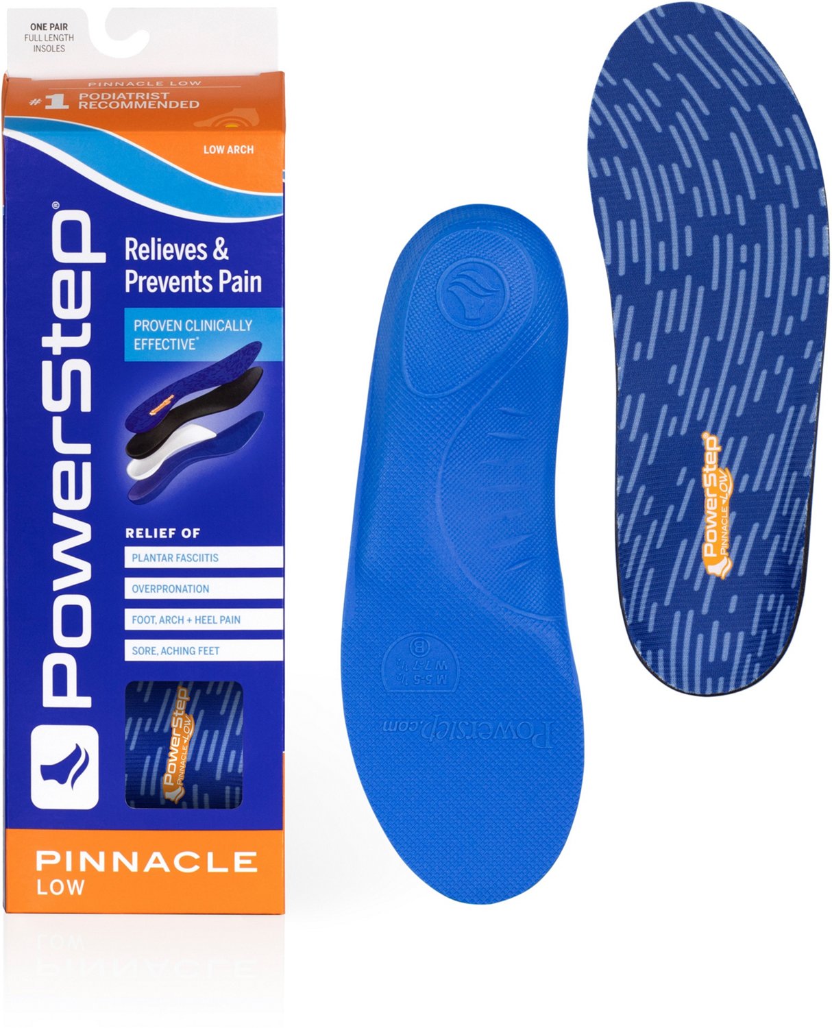 Powerstep Pinnacle Low Arch Shoe Insoles | Academy