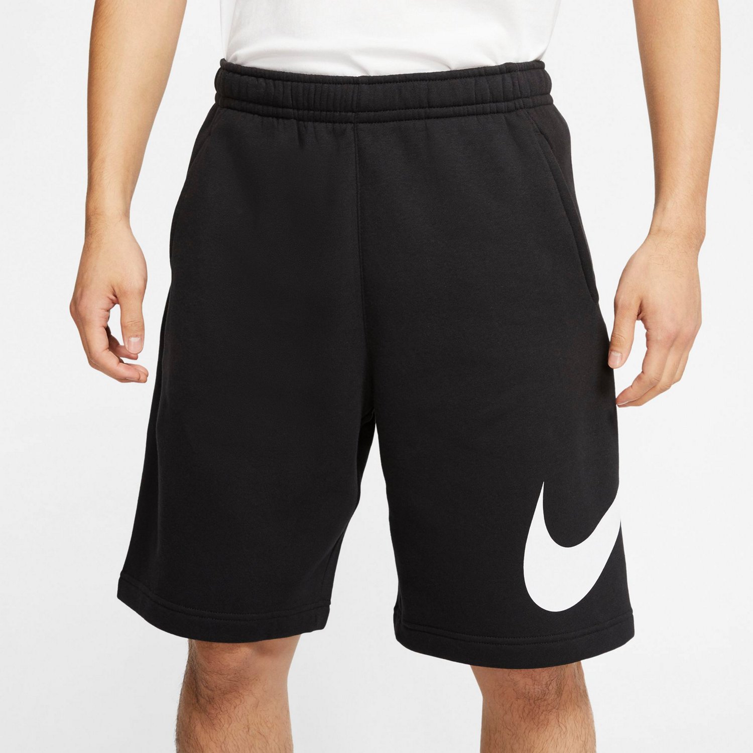 Nike fleece shorts in white