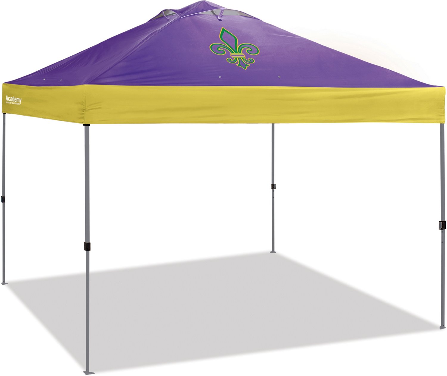 Academy Sports Outdoors 10 ft x 10 ft One Push Straight Leg Fleur De Lis State Canopy Academy