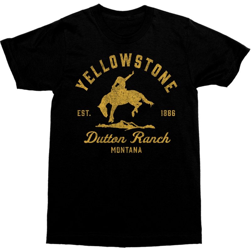 Changes Men's Yellowstone Bucking Bronco Graphic T-Shirt Black, Small - Men's Outdoor Graphic Tees at Academy Sports product image