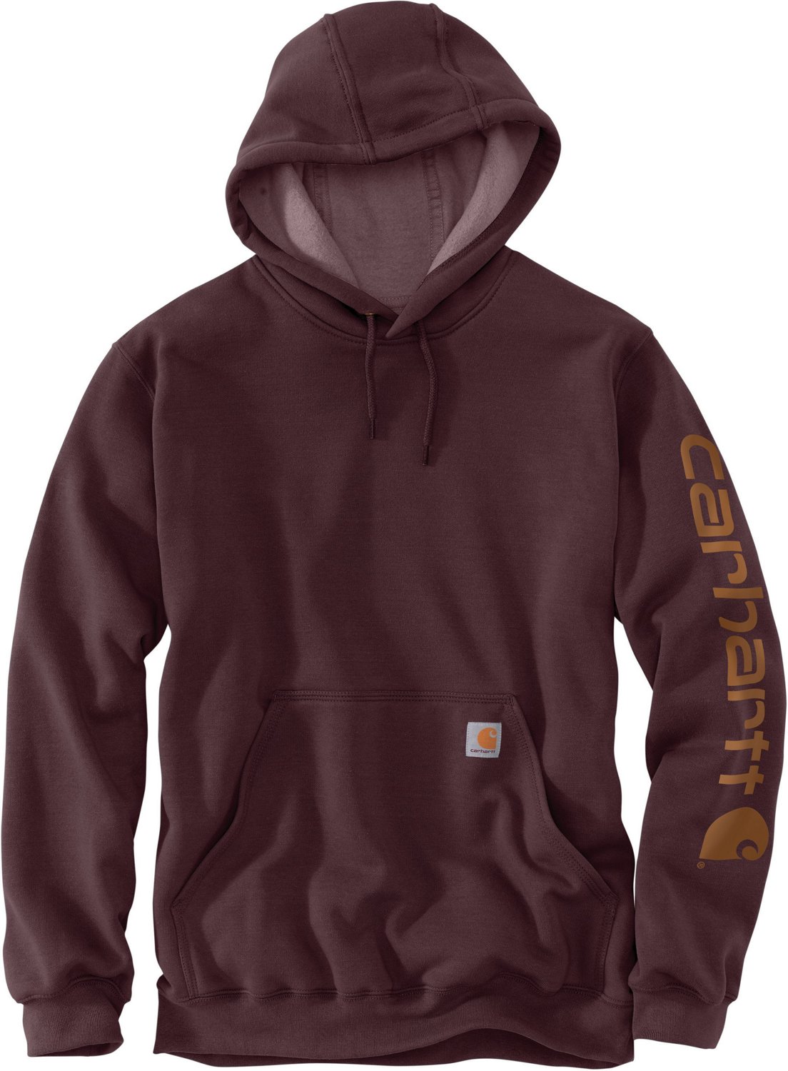 Carhartt Men's Loose Fit Midweight Signature Sleeve Logo Hooded Sweatshirt - view number 2
