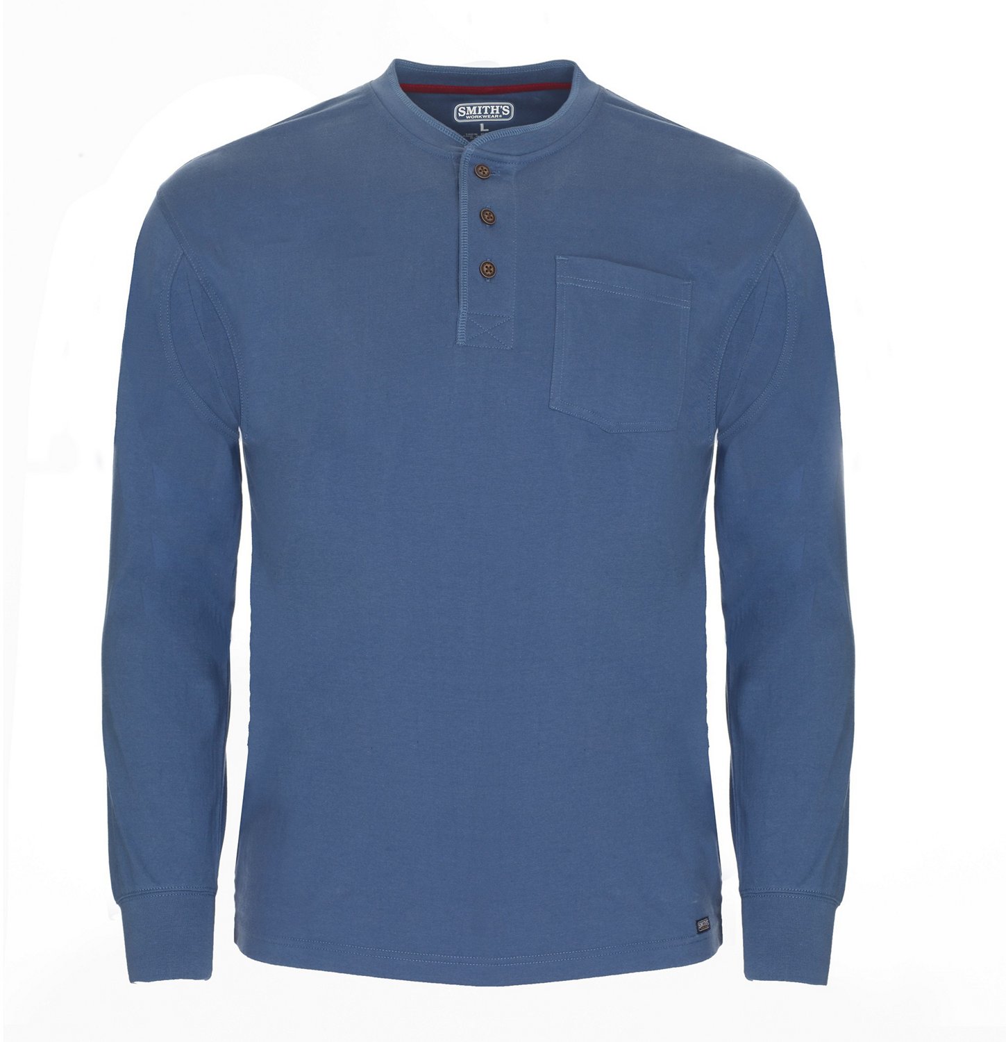 Smith's Workwear Men's Workwear Long Sleeve Henley Shirt - view number 1
