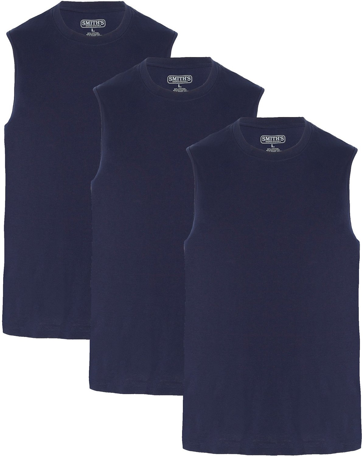 Smith's Workwear Men's Cotton Muscle Tank Tops 3Pack Academy