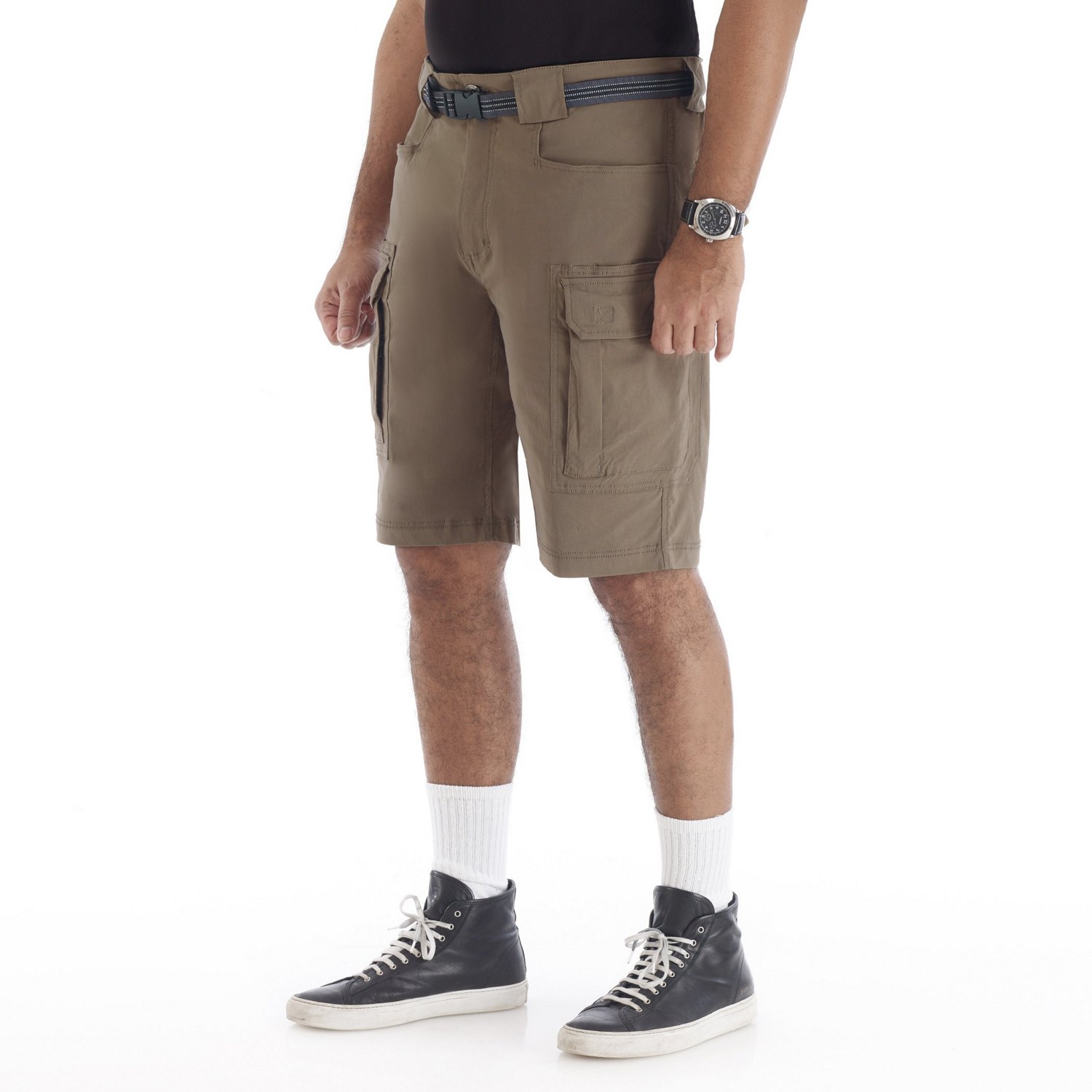Smith's Workwear Men's Belted Stretch Performance Cargo Shorts                                                                   - view number 3