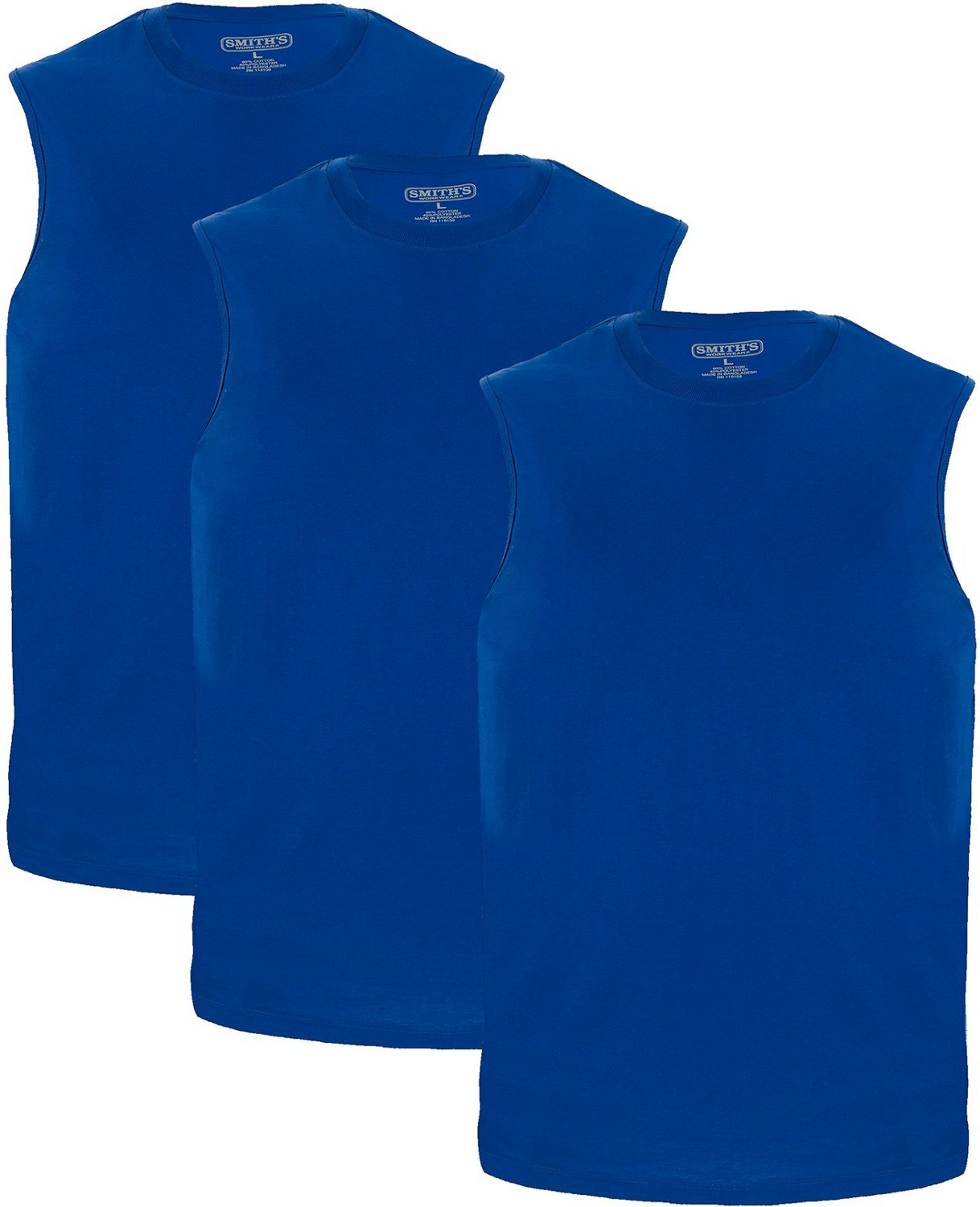 Smith's Workwear Men's Cotton Muscle Tank Tops 3Pack Academy