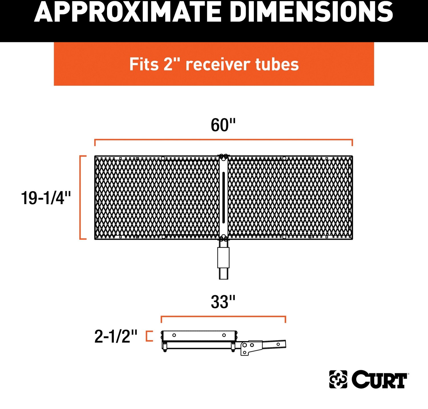 CURT 60 in x 19-1/4 in Folding Cargo Carrier - view number 3
