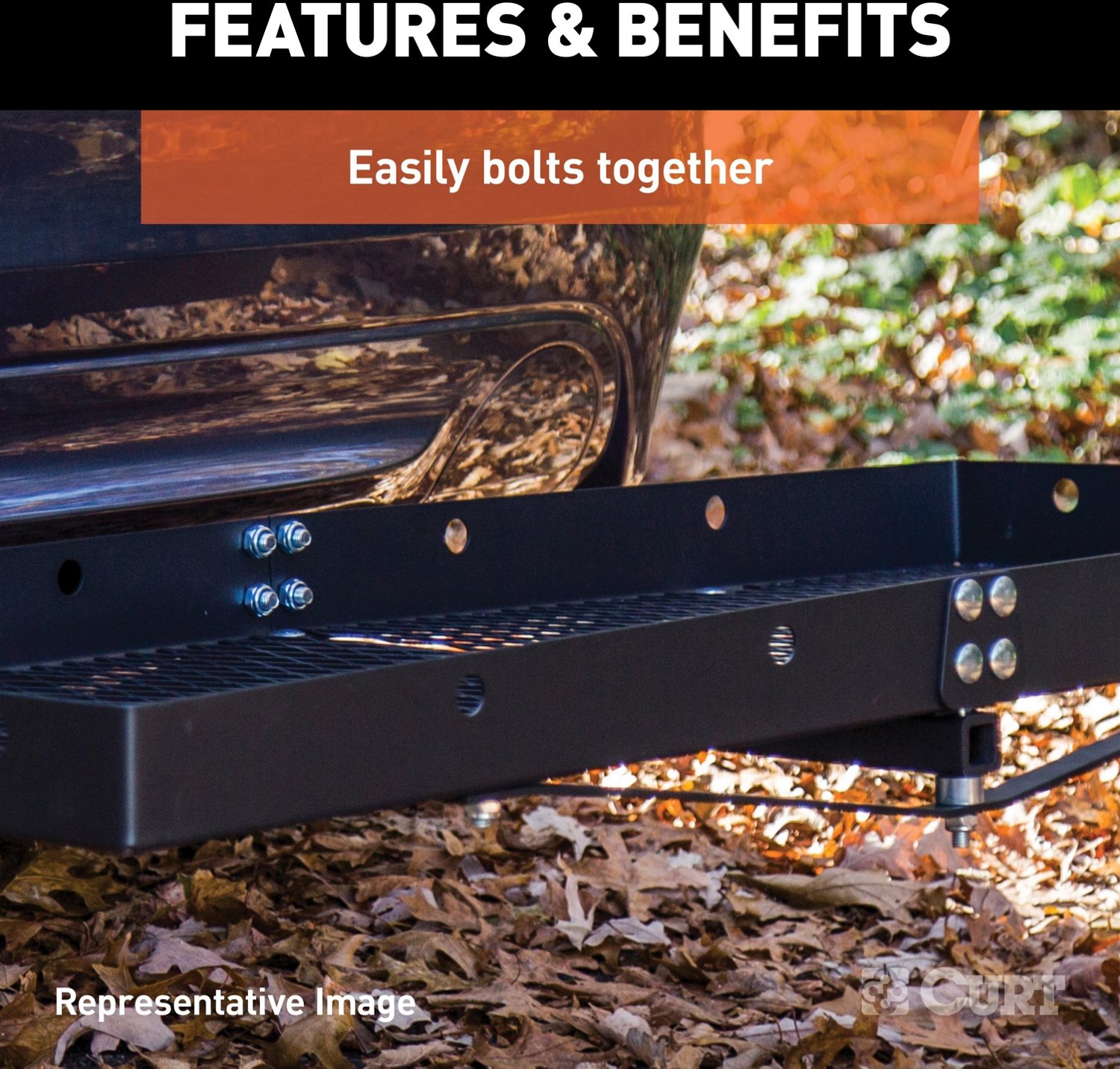 CURT 60 in x 19-1/4 in Folding Cargo Carrier - view number 6
