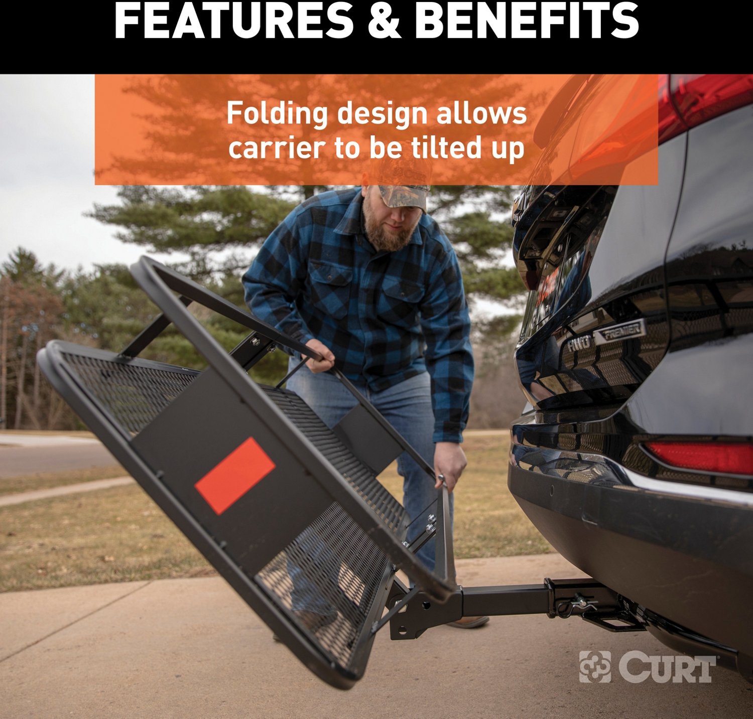 CURT 60 in x 20 in Folding Cargo Carrier - view number 8
