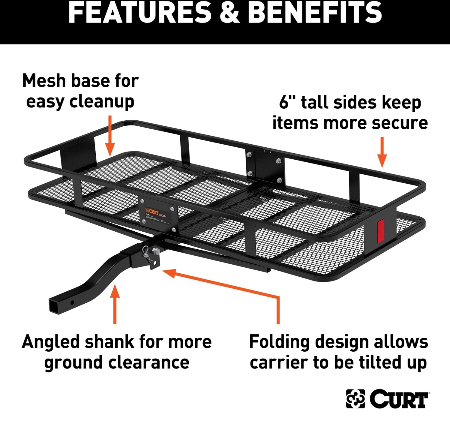CURT 60 in x 24 in Folding Cargo Carrier - view number 5