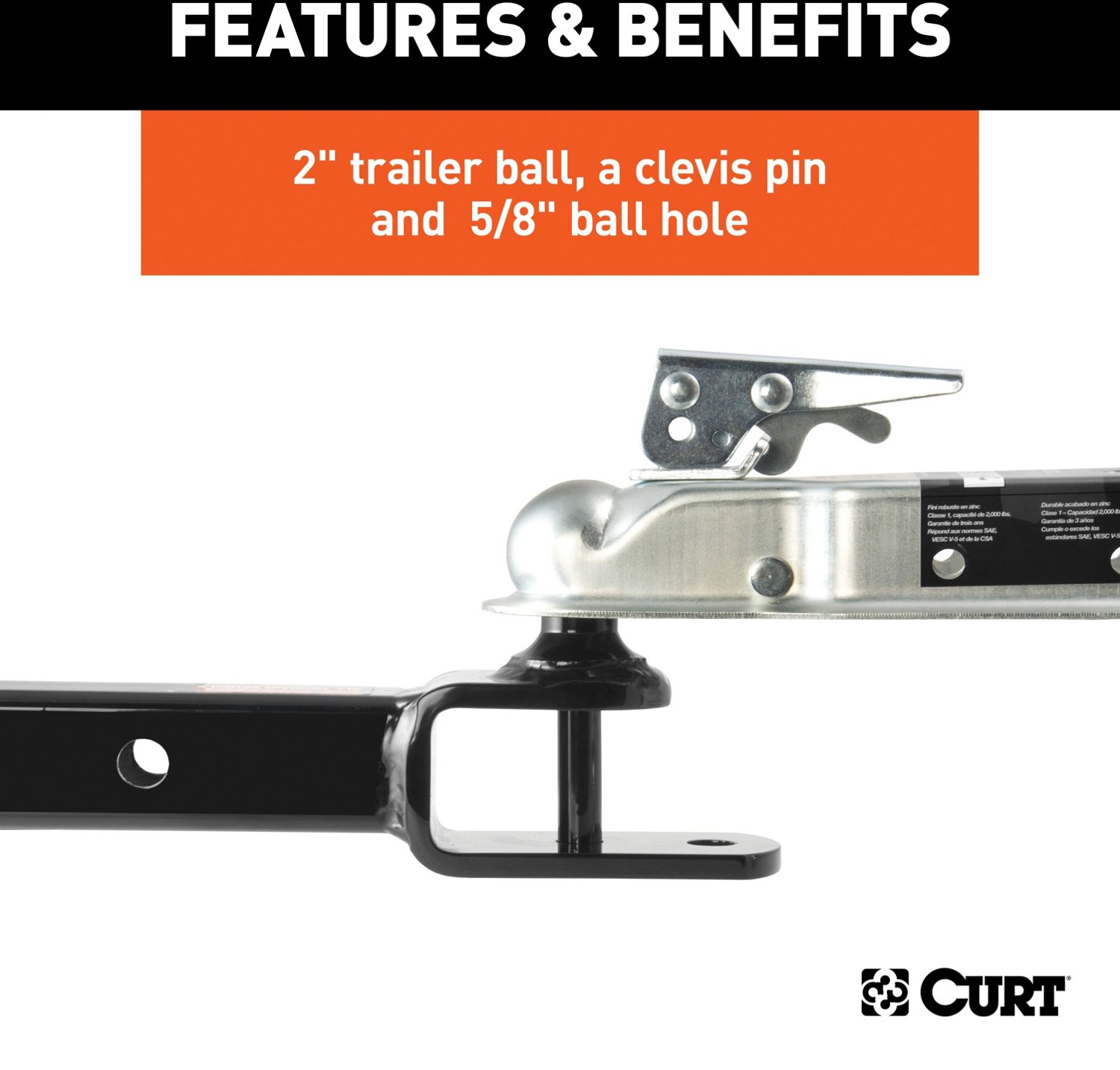 CURT ATV Towing Starter Kit with 2 in Shank and 2 in Trailer Ball - view number 8
