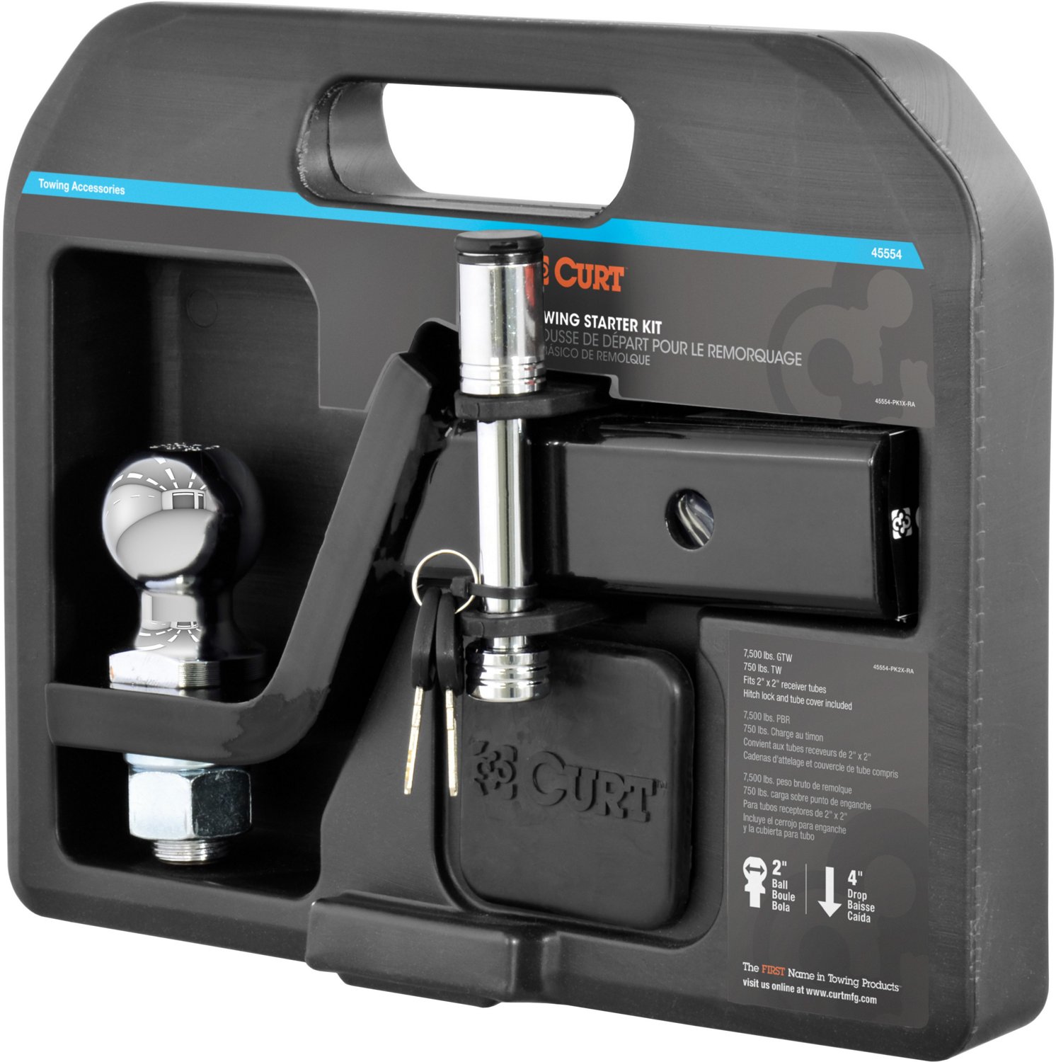 CURT 7,500 lb Towing Starter Kit with 2 in Ball                                                                                  - view number 2