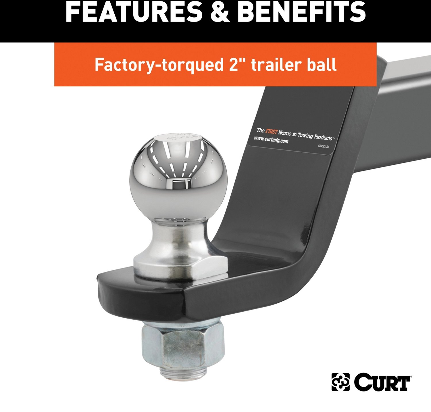 CURT 7,500 lb Towing Starter Kit with 2 in Ball                                                                                  - view number 6