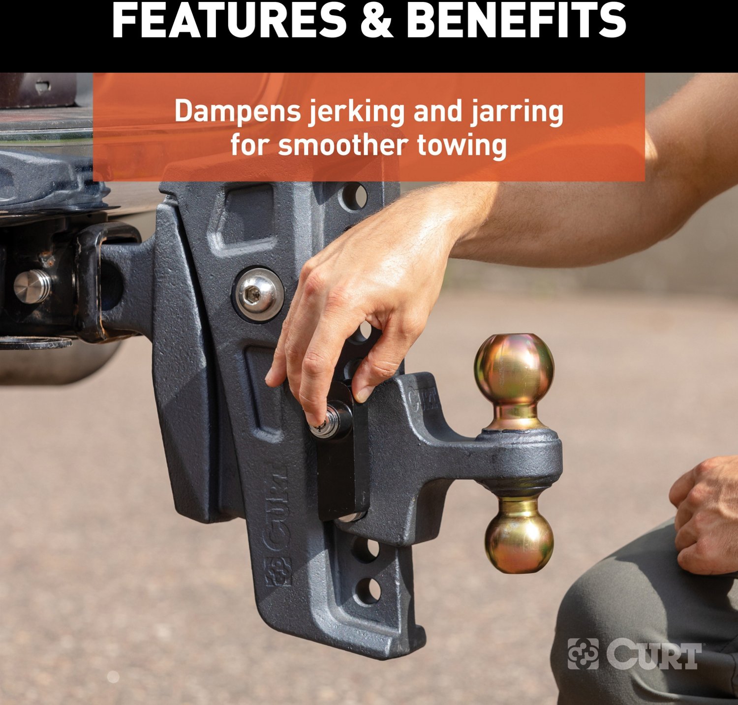 CURT Rebellion XD 20,000 lb Adjustable Cushion Hitch Mount Academy