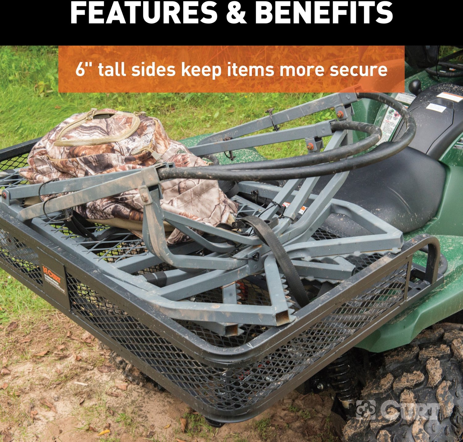 CURT 41 in x 26 in Universal ATV Cargo Carrier - view number 6