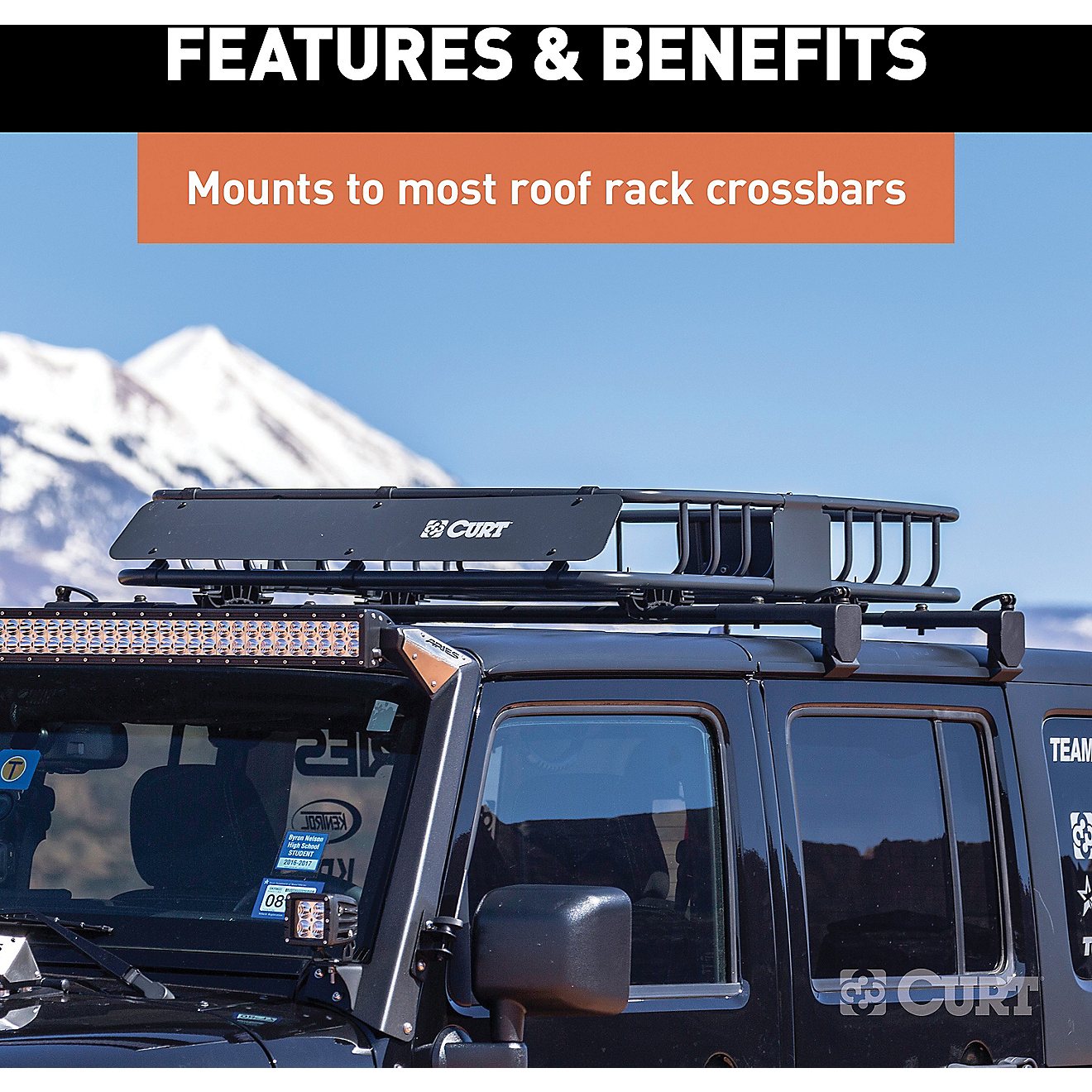 CURT 41 in x 37 in Roof Rack Cargo Carrier                                                                                       - view number 6