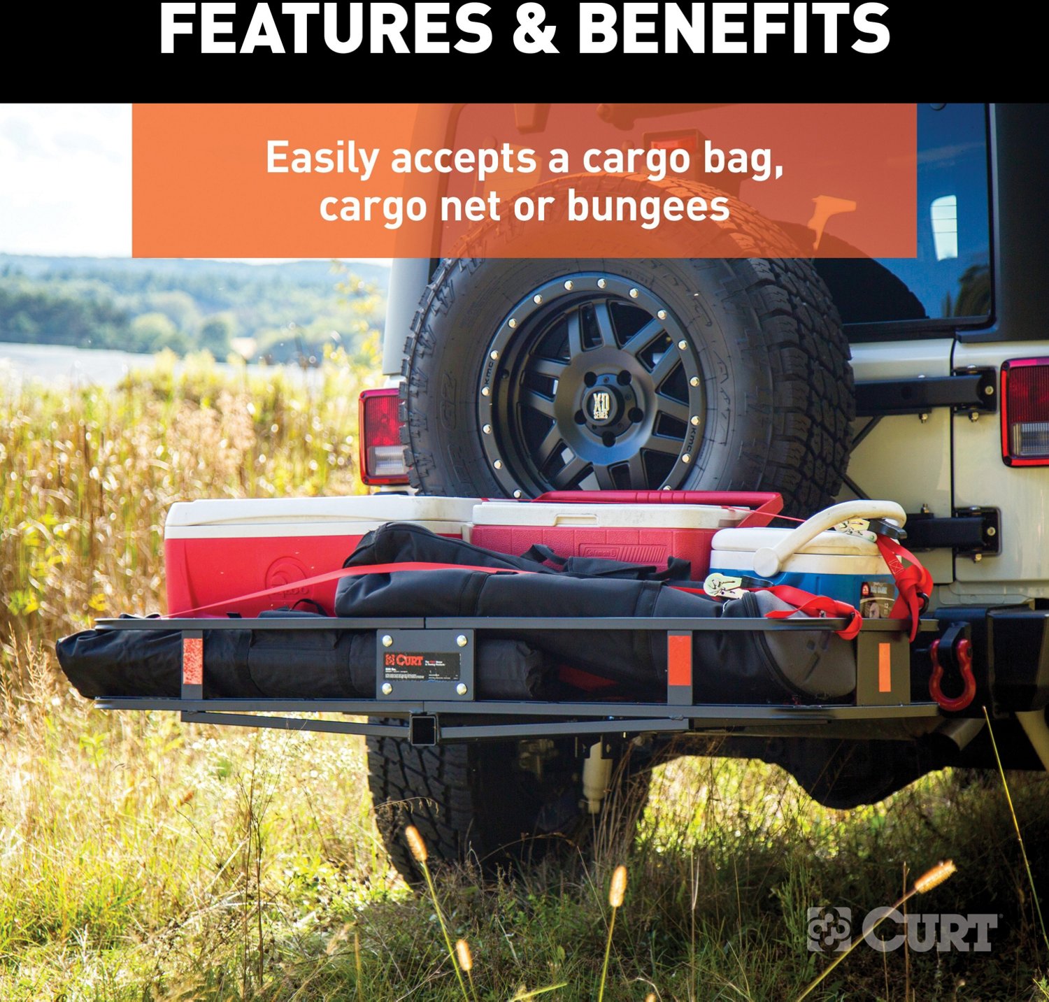 CURT 60 in x 20 in Folding Cargo Carrier - view number 7