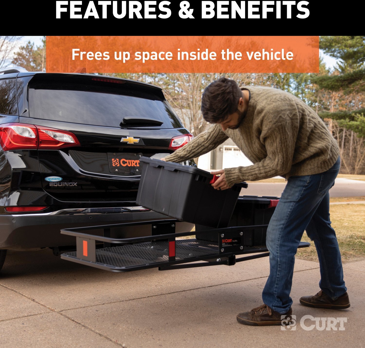 CURT 500 lb 60 in x 24 in Cargo Carrier - view number 5