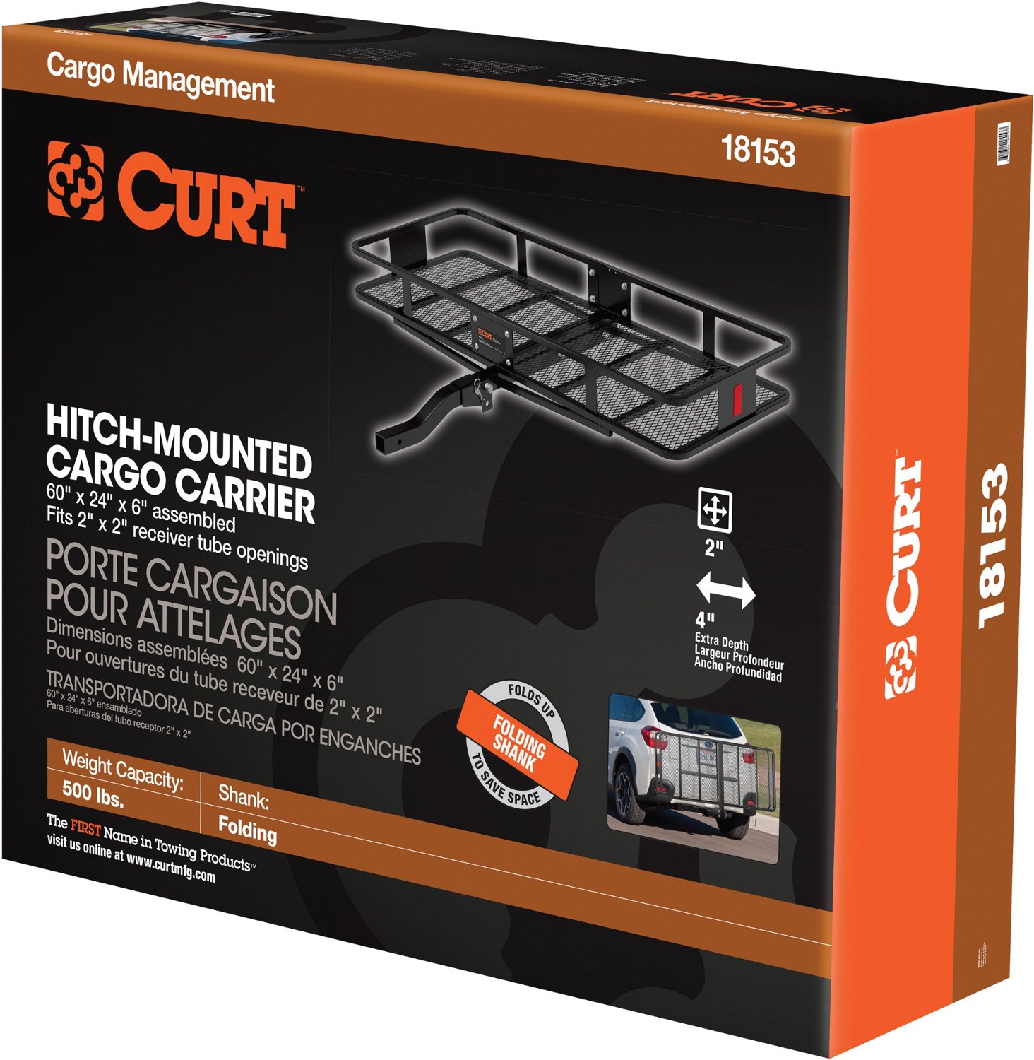 CURT 60 in x 24 in Folding Cargo Carrier - view number 2