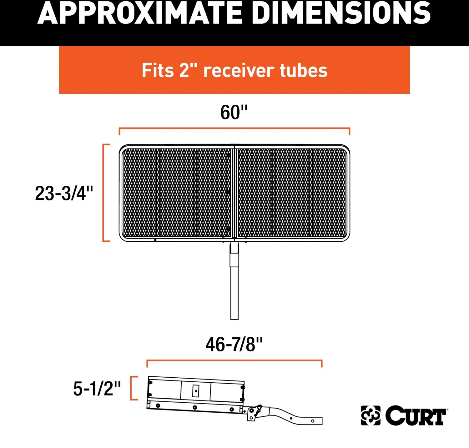 CURT 60 in x 24 in Folding Cargo Carrier - view number 3
