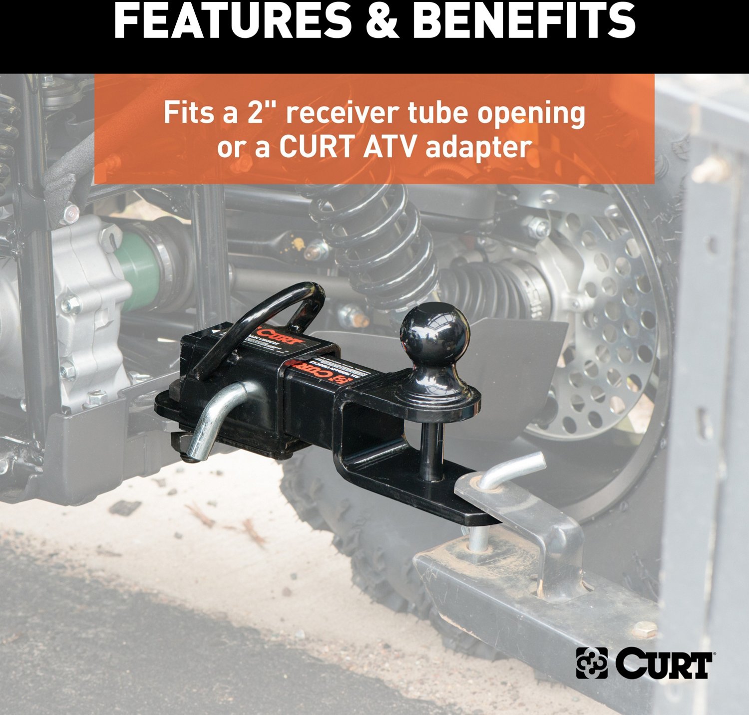 CURT ATV Towing Starter Kit with 2 in Shank and 2 in Trailer Ball