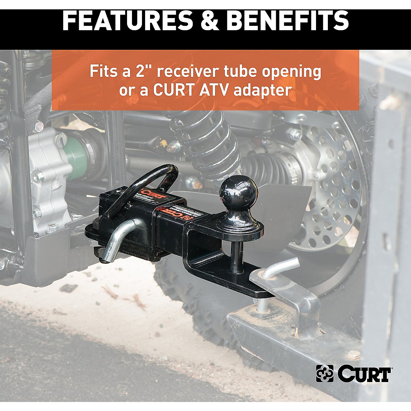 CURT ATV Towing Starter Kit with 2 in Shank and 2 in Trailer Ball                                                                - view number 9