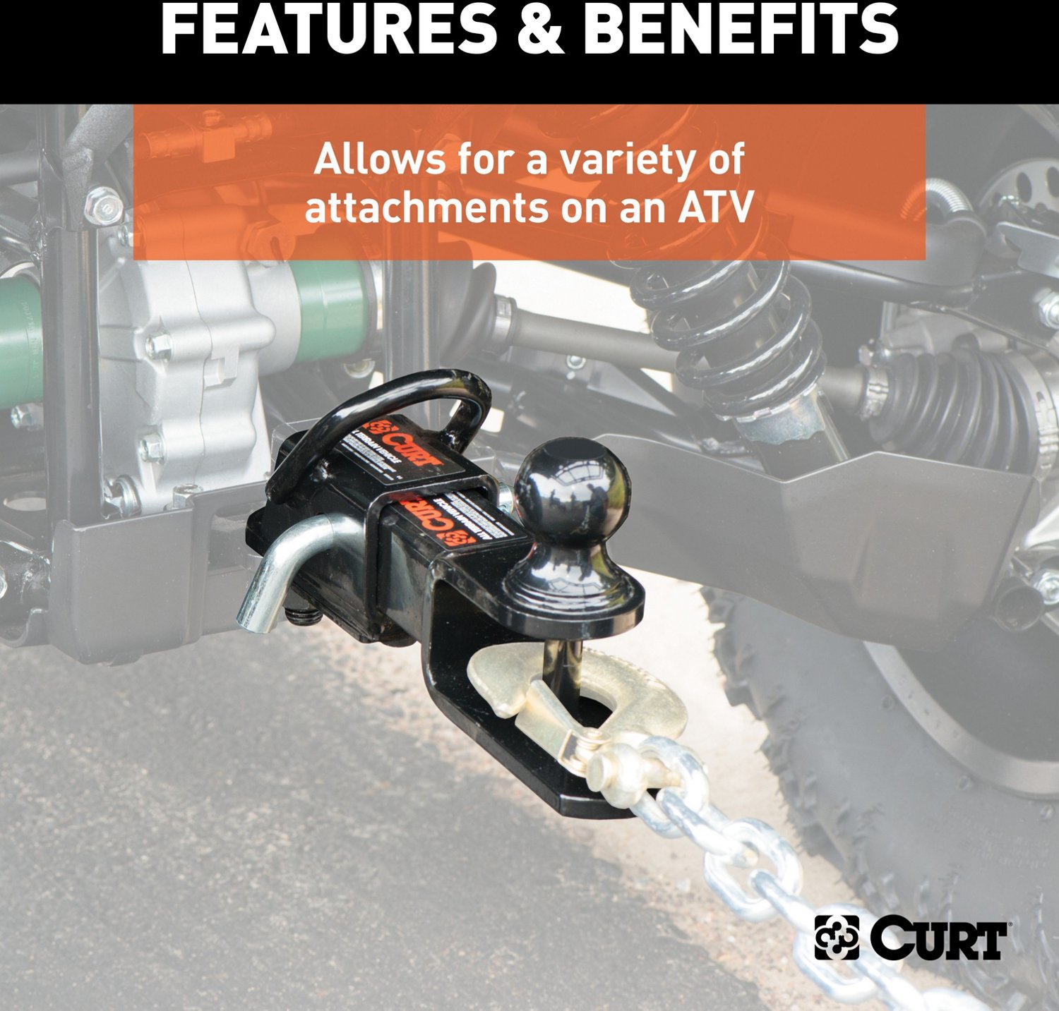 CURT ATV Towing Starter Kit with 2 in Shank and 2 in Trailer Ball - view number 7