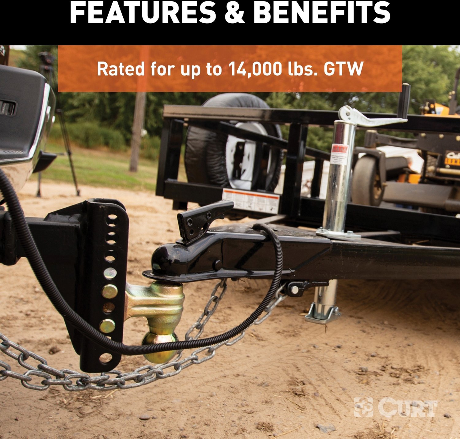CURT 14,000 lb Adjustable Channel Mount with Dual Ball - view number 6