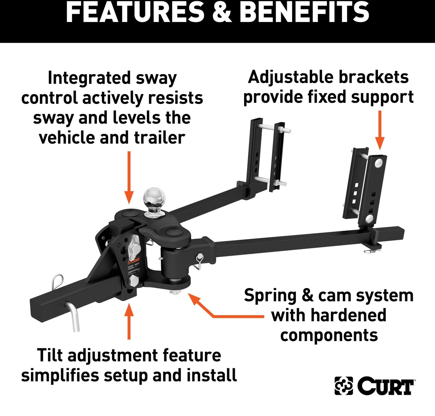 CURT TruTrack Weight Distribution Hitch                                                                                          - view number 5