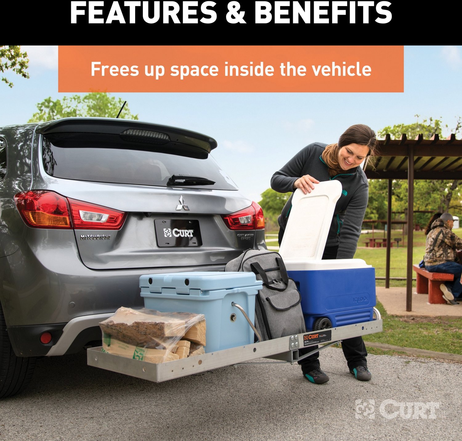 CURT 60 in x 20 in Folding Cargo Carrier - view number 6