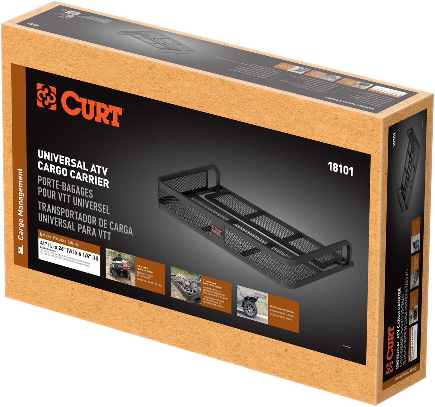 CURT 41 in x 26 in Universal ATV Cargo Carrier - view number 2
