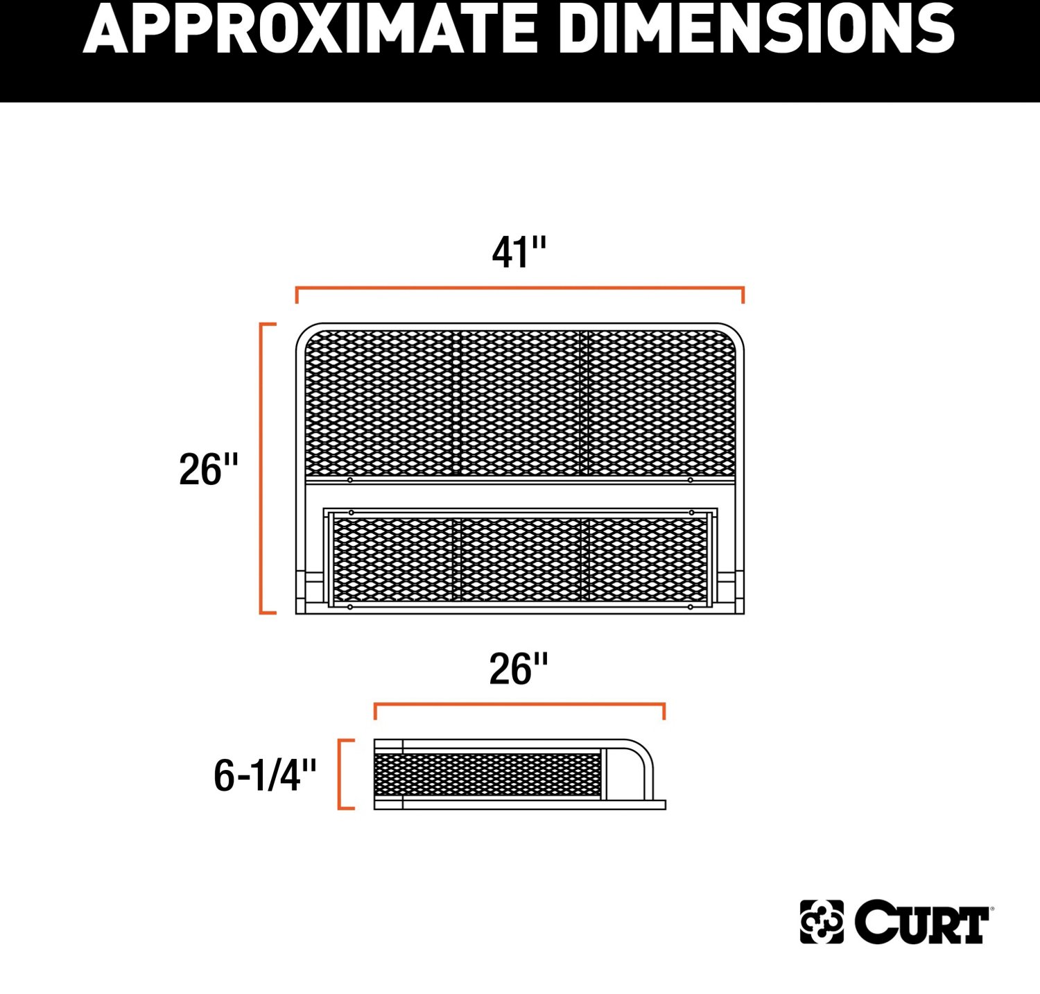 CURT 41 in x 26 in Universal ATV Cargo Carrier - view number 3