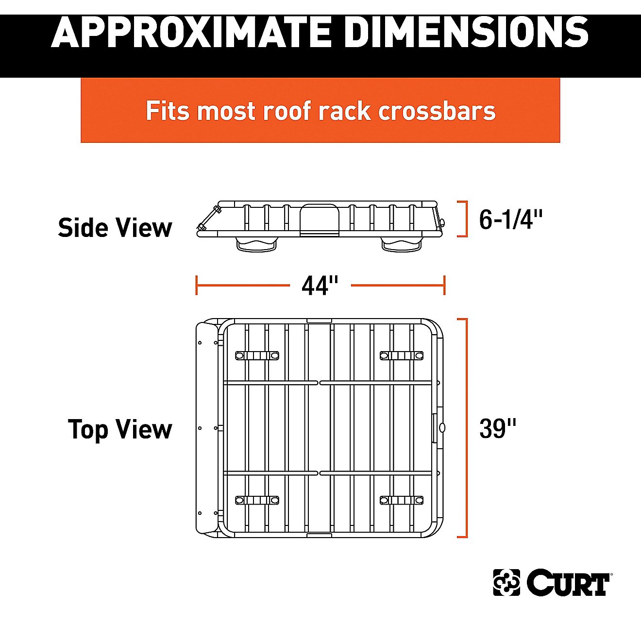 CURT 41 in x 37 in Roof Rack Cargo Carrier                                                                                       - view number 3