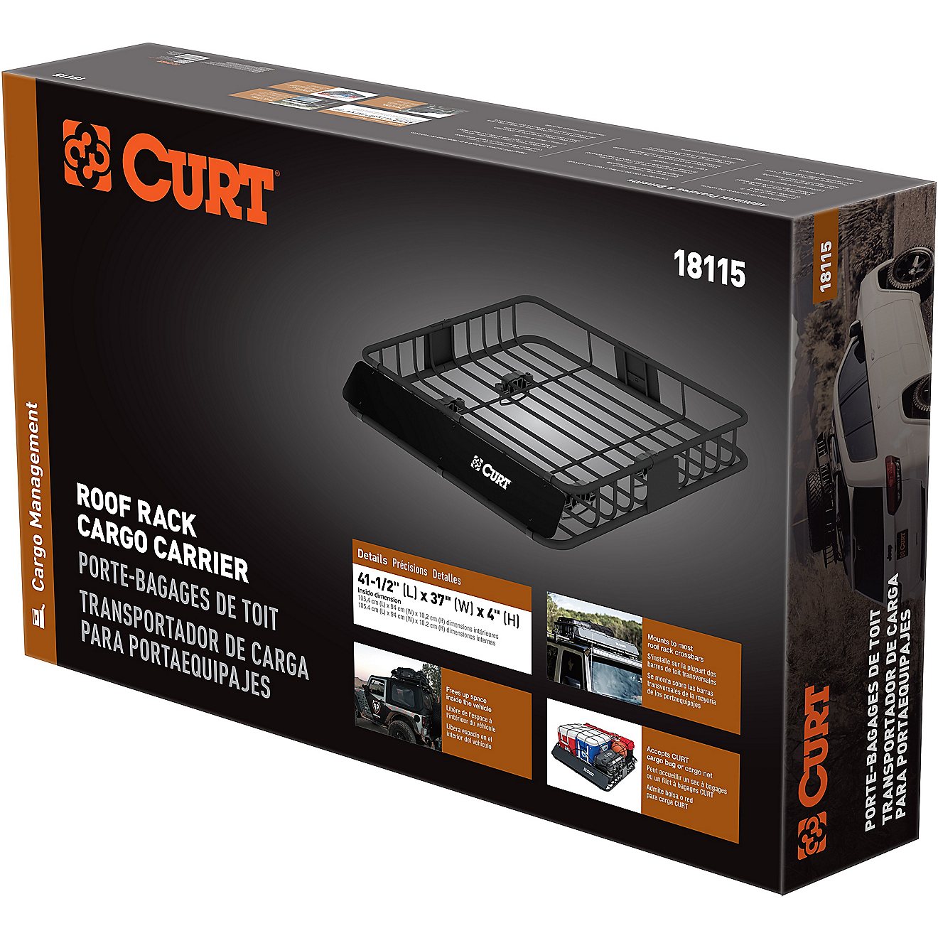 CURT 41 in x 37 in Roof Rack Cargo Carrier                                                                                       - view number 2