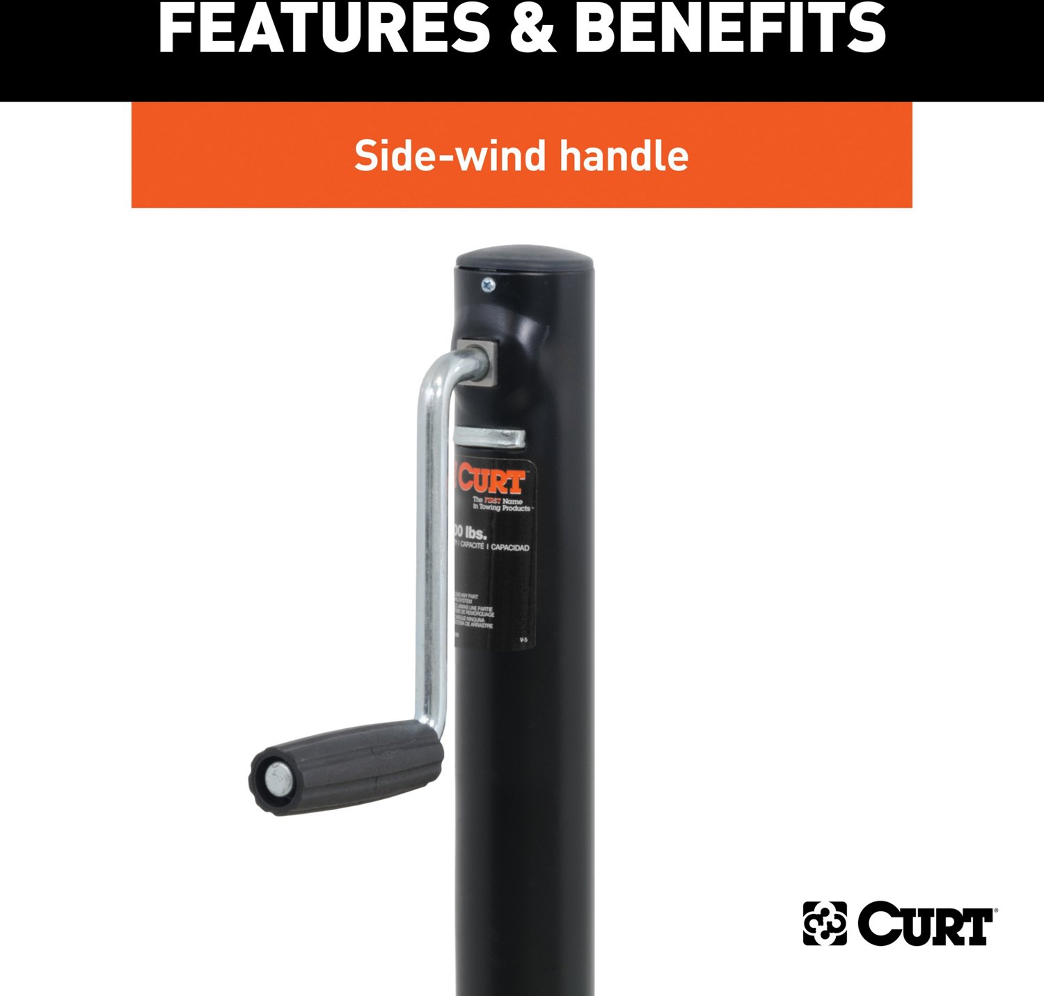 CURT Side Wind 2,000 lb A-Frame Jack - view number 5