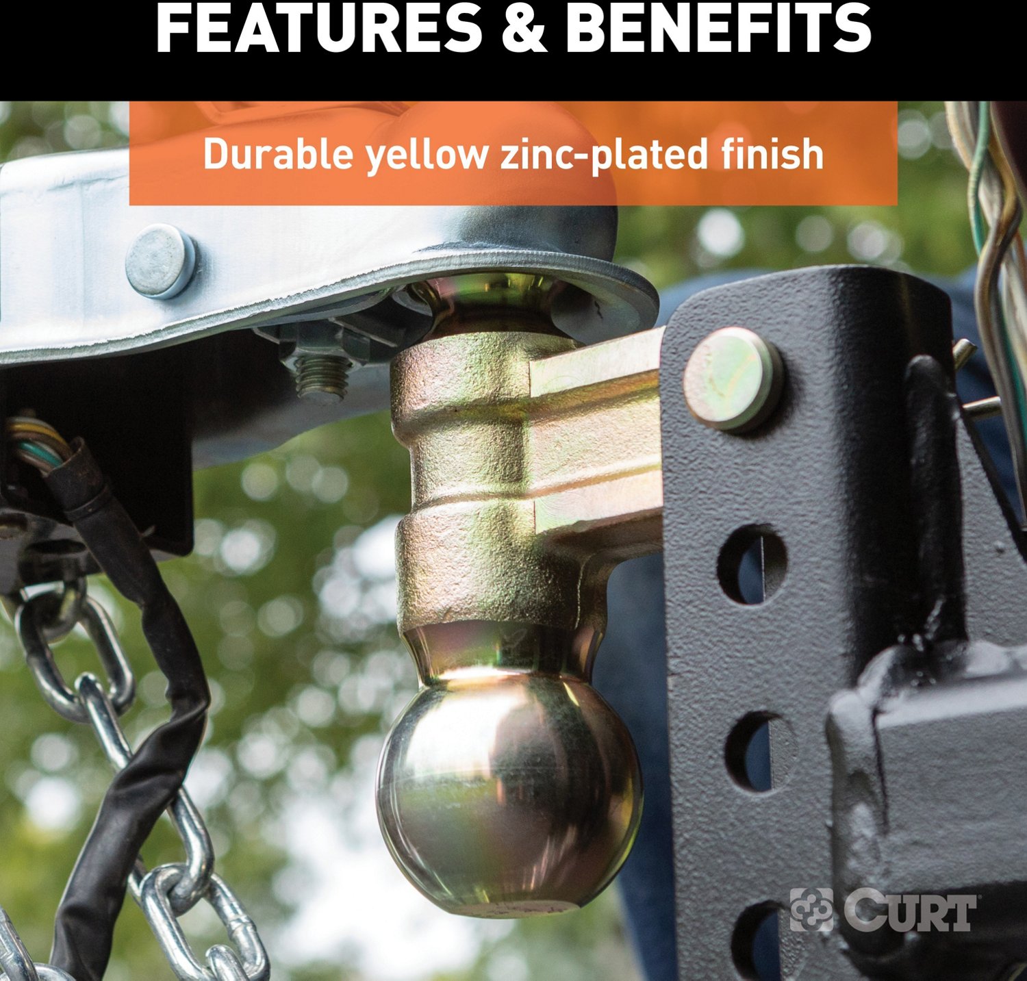 CURT 10,000 lb Slim Adjustable Channel Mount with Dual Ball - view number 8