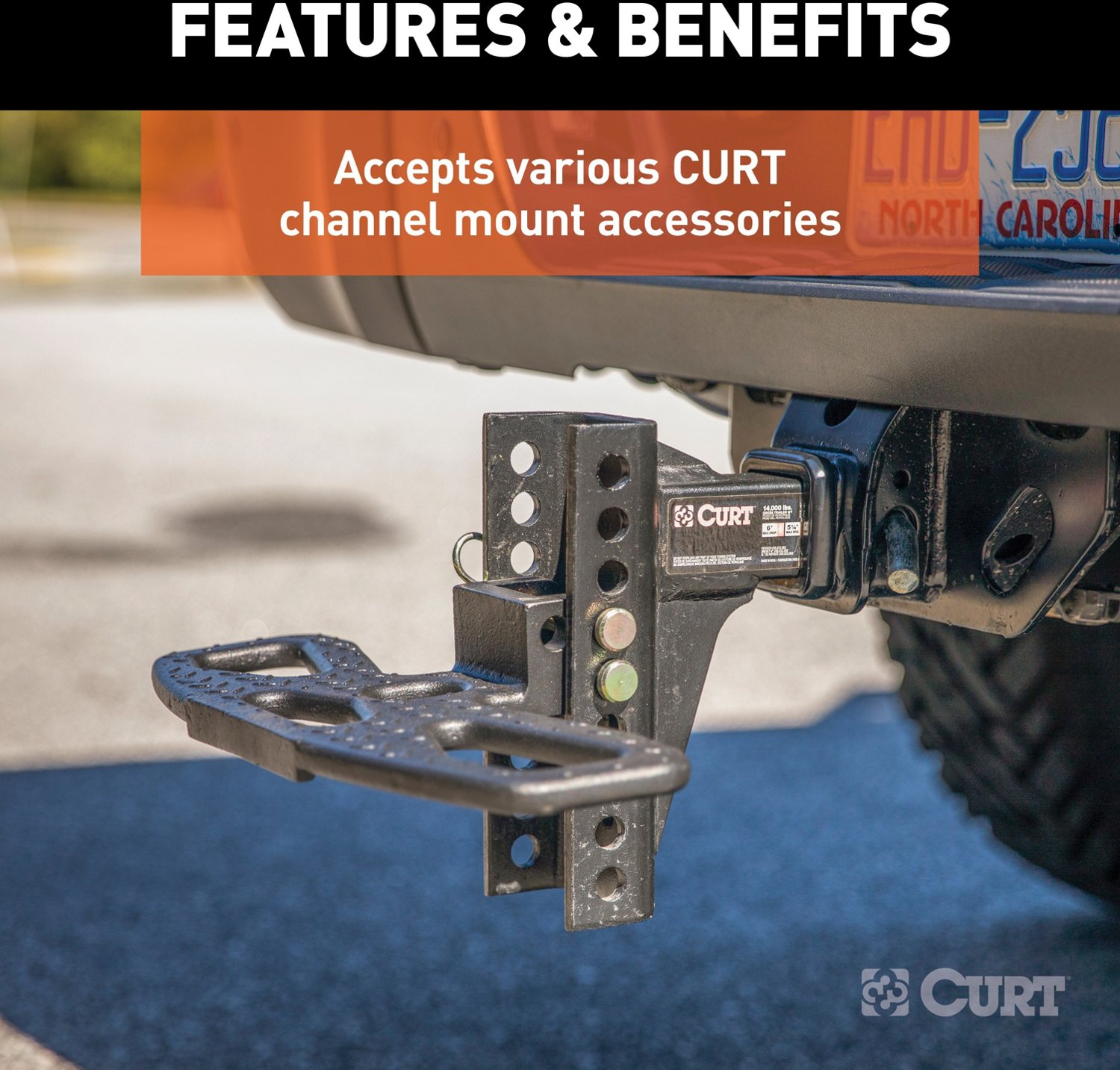 CURT 13,000 lb Adjustable Channel Mount with 2-5/16 in Ball and Pintle                                                           - view number 8
